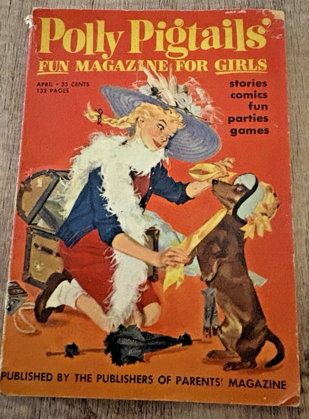 Polly Pigtails Fun Magazine For Girls April 1955 Adventure At Dawn Frontier Wife